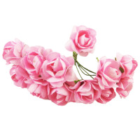 Декоративні троянди для творчості KV-734 пучок 12 штук  (KV-734)