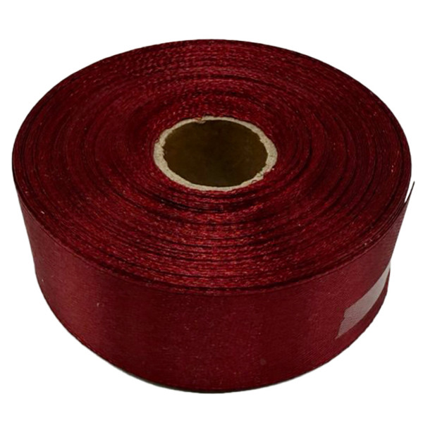 Атласна стрічка для рукоділля АБ-324, 2,5 см х 23 м, бордо (АБ-324)
