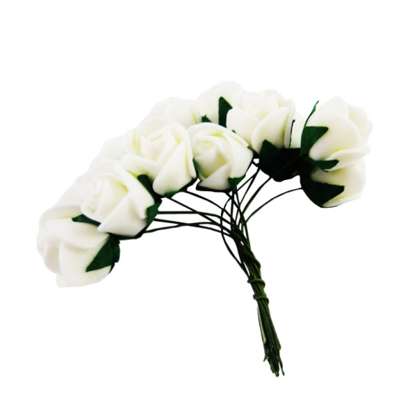 Декоративні троянди для творчості KV-726 пучок 12 штук (KV-726)