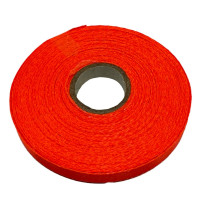 Атласна стрічка для рукоділля АБ-123, 0,6 см x 23 м, оранжевий неон (АБ-123)