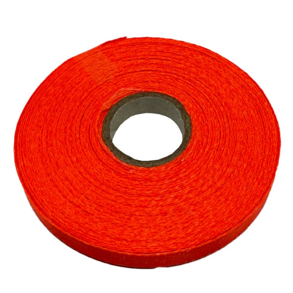 Атласна стрічка для рукоділля АБ-123, 0,6 см x 23 м, оранжевий неон (АБ-123)