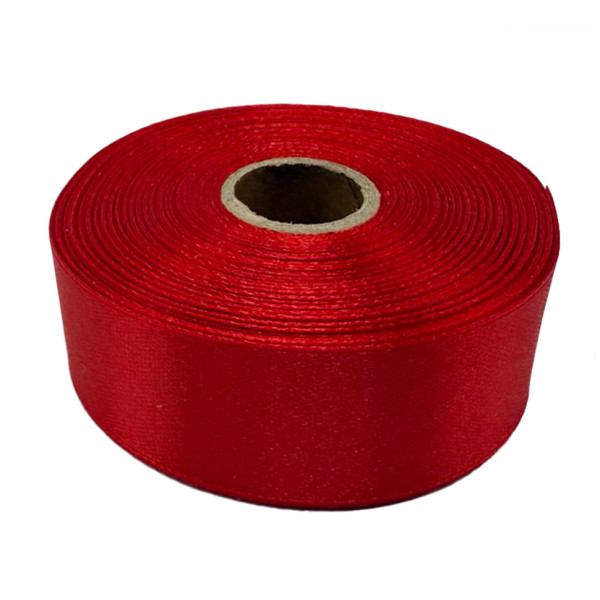 Атласна стрічка для рукоділля АБ-337, 2,5 см x 23 м, рубіновий (АБ-337)
