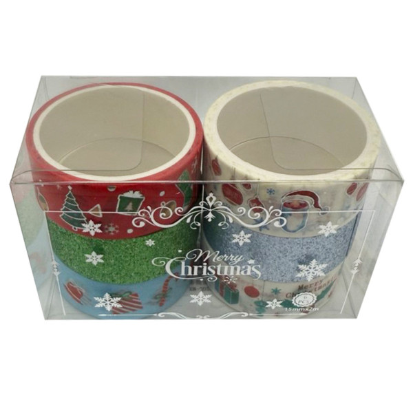 Набір декоративний скотч "Merry Christmas" XM-JD2273-2, 1,5 см x 2 м  (XM-JD2273-2)