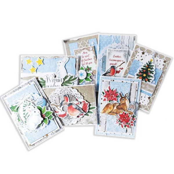 Набір для створення вітальних листівок "Новорічні побажання" FDGCK-001 в асортименті (FDGCK-001)