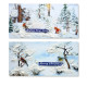 Набір для створення 2 шт вітальних листівок на підставках "Зимовий ліс" FDGCK-049, 20 см х 10 см               (FDGCK-049)