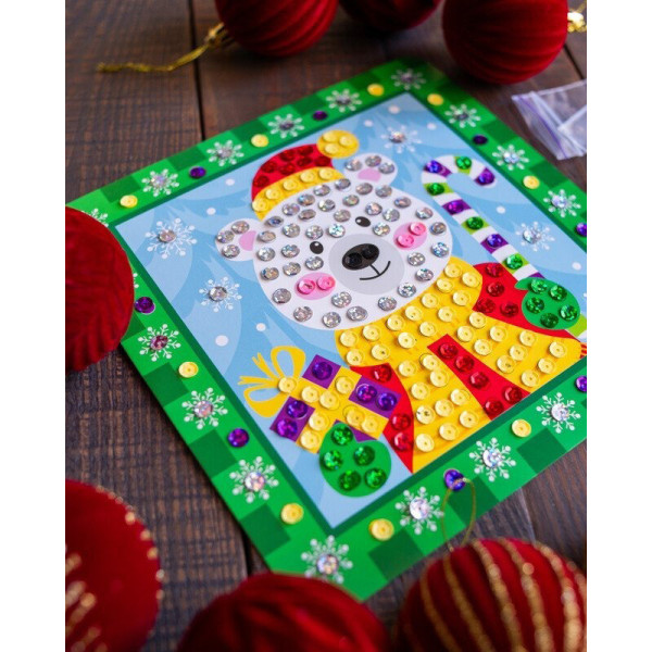 Дитячий набір для творчості "Новорічні листівки з паєтками" 10100694 (10100694)