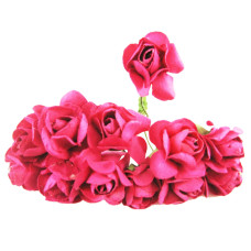 Декоративні троянди для творчості KV-730 пучок 12 штук  (KV-730)
