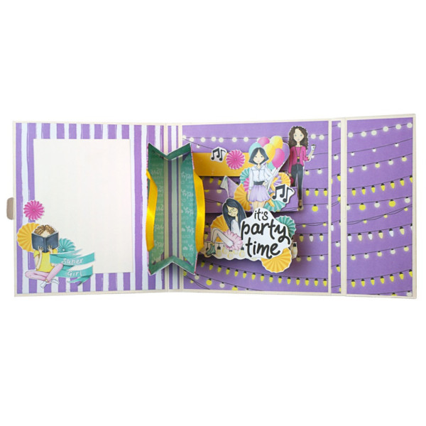 Набор для создания pop-up открытки "Party Girl" FDGCK-052, 14 x 16 см(FDGCK-052)