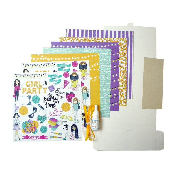 Набор для создания pop-up открытки "Party Girl" FDGCK-052, 14 x 16 см(FDGCK-052)