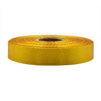 Атласна стрічка для рукоділля АБ-607, 1,2см x 23 м, Золотий (АБ-607)
