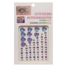 Наклейки декоративні "Стрази та перли" XY-019/021-2 на планшеті 75 шт (XY-019/021-2)