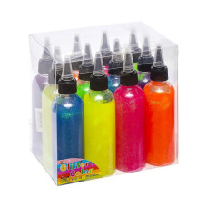 Клей для творчості з блискітками 120SP баночки 120мл 6 кольорів (120SP)