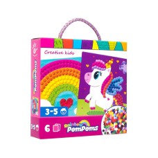 Набір для творчості Rainbow pompoms "Єдиноріг" Vladi Toys VT4433-05 Укр