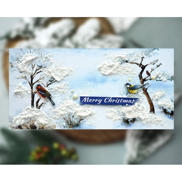 Набор для создания 2 шт поздравительных открыток на подставках "Зимний лес" FDGCK-049, 20 см х 10 см              (FDGCK-049)