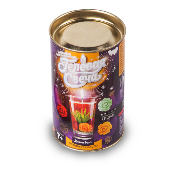 Гелева свічка своїми руками GS-01 в тубусі  Дика троянда (GS-01-04)
