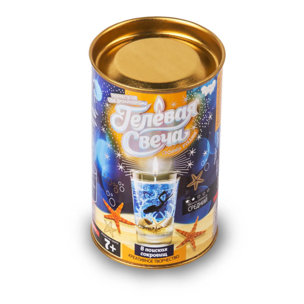 Гелева свічка своїми руками GS-01 в тубусі  В пошуках  скарбів (GS-01-01)