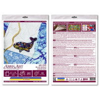 Набор для вышивания бисером украшения "Синий кит" AD-239 на натуральном холсте(AD-239)