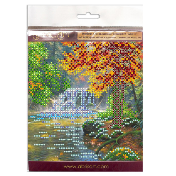 Набір для вишивання бісером "Біля водоспаду" AM-163 15х15 см (AM-163)
