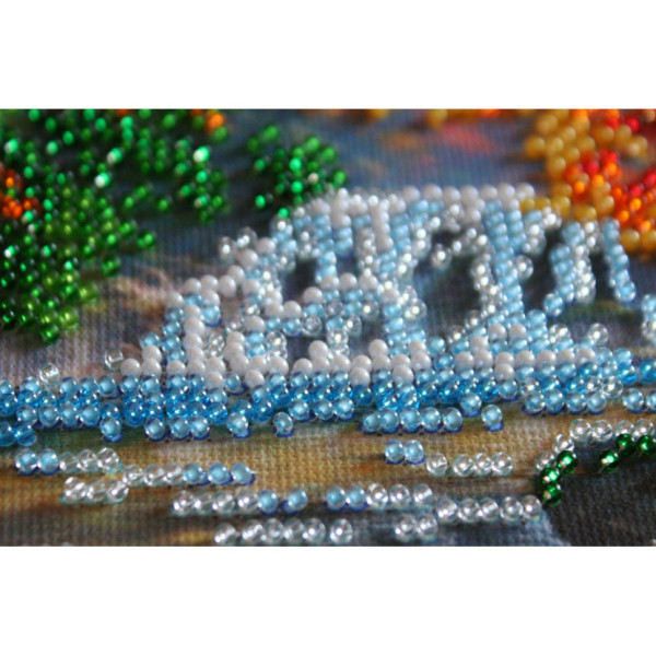 Набір для вишивання бісером "Біля водоспаду" AM-163 15х15 см (AM-163)