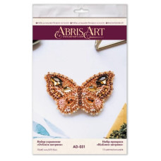 Набір для вишивання бісером прикраси "Відблиск цитрину" AD-031 на натуральному полотні (AD-031)