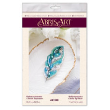 Набір для вишивання бісером прикраси "Легка пір'їнка" AD-058 на натуральному полотні (AD-058)
