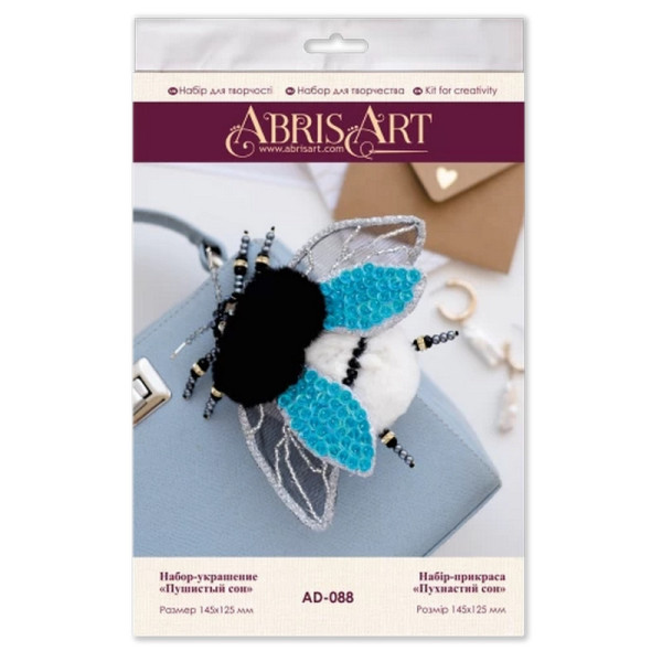 Набір для створення прикраси "Пухнастий сон" AD-088 на натуральному полотні (AD-088)