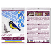 Набір для вишивання бісером прикраси "Прудка синичка" AD-232 на натуральному полотні (AD-232)