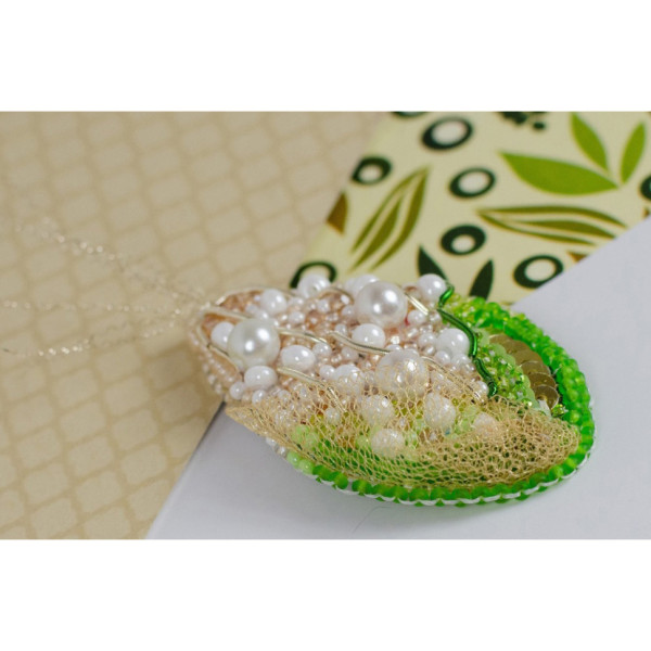 Набір для вишивання бісером прикраси "Кукурудза" AD-235 на натуральному полотні (AD-235)