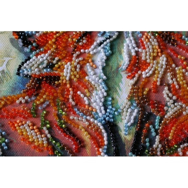 Набір-міді для вишивання бісером "Лисички" AMB-016 на натуральному полотні (AMB-016)