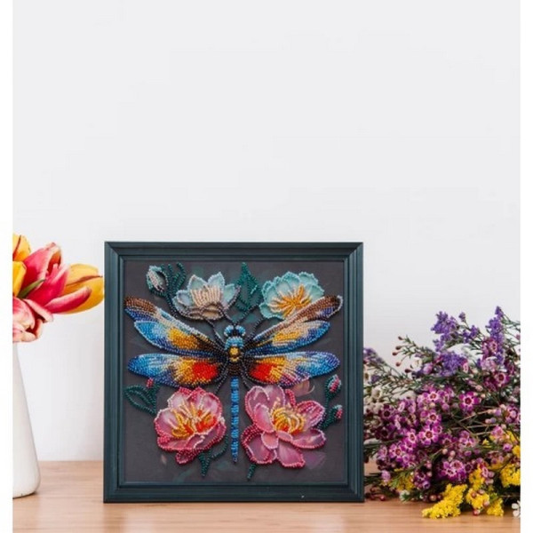 Набір-міді для вишивання бісером "Мерехтіння крил" AMB-106 на натуральному полотні (AMB-106)