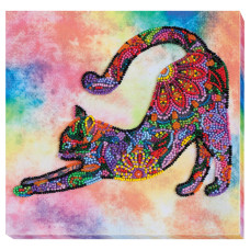 Набір-міді для вишивки бісером "Грайливе кошеня" AMB-060 20х20 см (AMB-060)