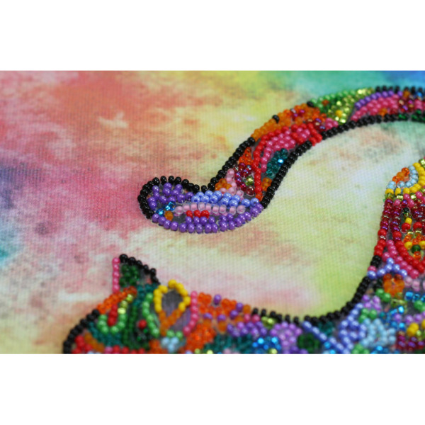 Набор-миди для вышивки бисером "Игривый котенок" AMB-060 20х20 см(AMB-060)