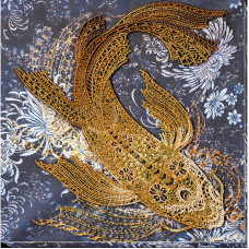 Набір для вишивання бісером "Грошова рибка" AB-823 на натуральному полотні (AB-823)