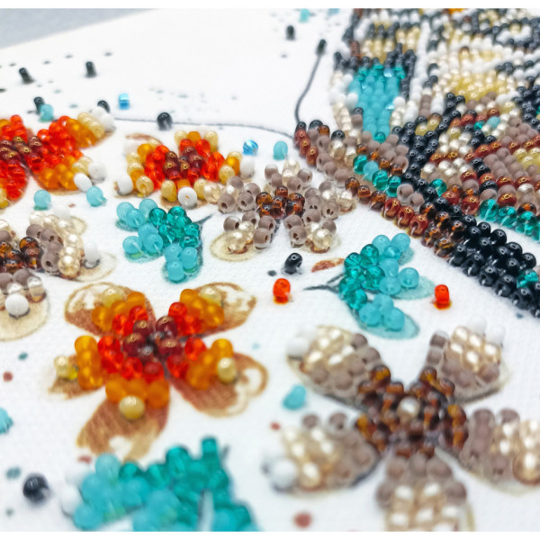 Набор-мини для вышивки бисером "Тигровые крылья" AM-239 15х15 см(AM-239)