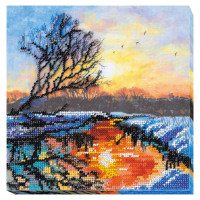 Набор-миди для вышивки бисером "Заря вечерняя" AMB-018 20х20 см(AMB-018)