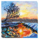 Набор-миди для вышивки бисером "Заря вечерняя" AMB-018 20х20 см(AMB-018)