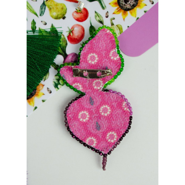 Набор для вышивания бисером украшения "Свекла" AD-231 на натуральном холсте(AD-231)