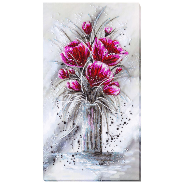 Набір для вишивання бісером "Червоний смарагд" 40х22 см (AB-854)