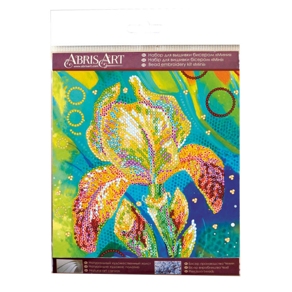 Набір для вишивання бісером "Різнобарвний ірис" AM-203 на натуральному полотні (AM-203)