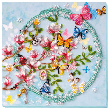 Набір-міді для вишивання бісером "Ключі від весни" AMB-020 на натуральному полотні (AMB-020)
