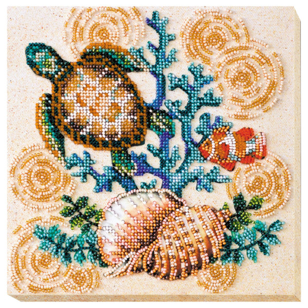 Набір-міді для вишивання бісером "Морські жителі" AMB-030 на натуральному полотні (AMB-030)