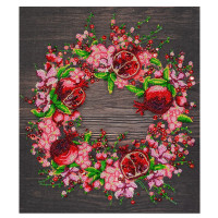 Набір для вишивання бісером "Червоні гранати" AB-890 на натуральному полотні (AB-890)