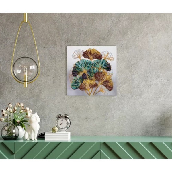 Набір-міді для вишивання бісером "Смарагдова гілка" AMB-088 на натуральному полотні (AMB-088)