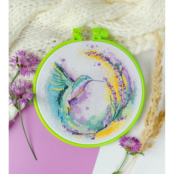 Набор для вышивания крестиком "Цветной вихрь" AHM-073 с пяльцем(AHM-073)