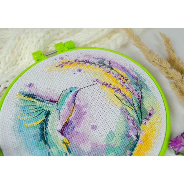 Набір для вишивання хрестиком "Кольоровий вихор" AHM-073 з п'яльцем (AHM-073)
