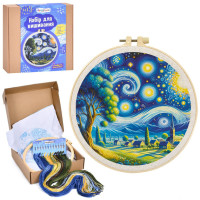 Детский набор для вышивания "Ночь" DYEK1009 пяльце 20 см(DYEK1009)