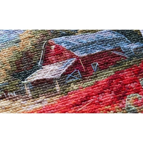 Набір для вишивання хрестиком "Маки на заході сонця" AH-221 з п'яльцями (AH-221)