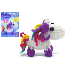 Дитячий набір для в'язання "Єдиноріг" M5864UA 80-65 мм, пластикова голка, пряжа (M5864UA)