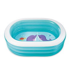 Дитячий надувний басейн Дельфіни 57482-2, 238 л 163x107x46 см (57482-2)