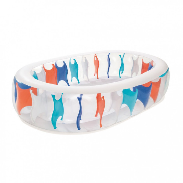 Надувной бассейн семейный 54066  эллиптический, 234-153-51см